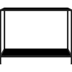 vidaXL - Wandtafel - Zwart - Glas - 100 x 35 x 75 cm