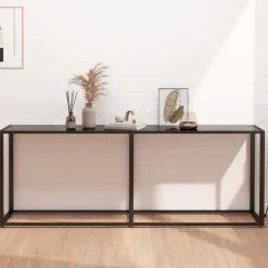 Sidetables-vidaXL - Wandtafel - Zwart - Glas