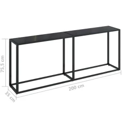 Sidetables-vidaXL - Wandtafel - Zwart - Glas