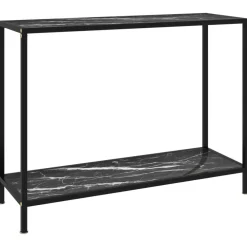 vidaXL - Wandtafel - Zwart - Glas - 100 x 35 x 75 cm