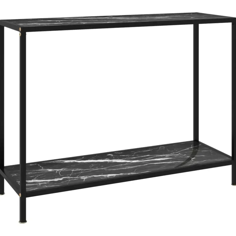 vidaXL - Wandtafel - Zwart - Glas - 100 x 35 x 75 cm