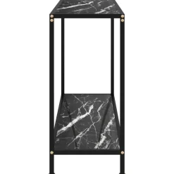 vidaXL - Wandtafel - Zwart - Glas - 100 x 35 x 75 cm