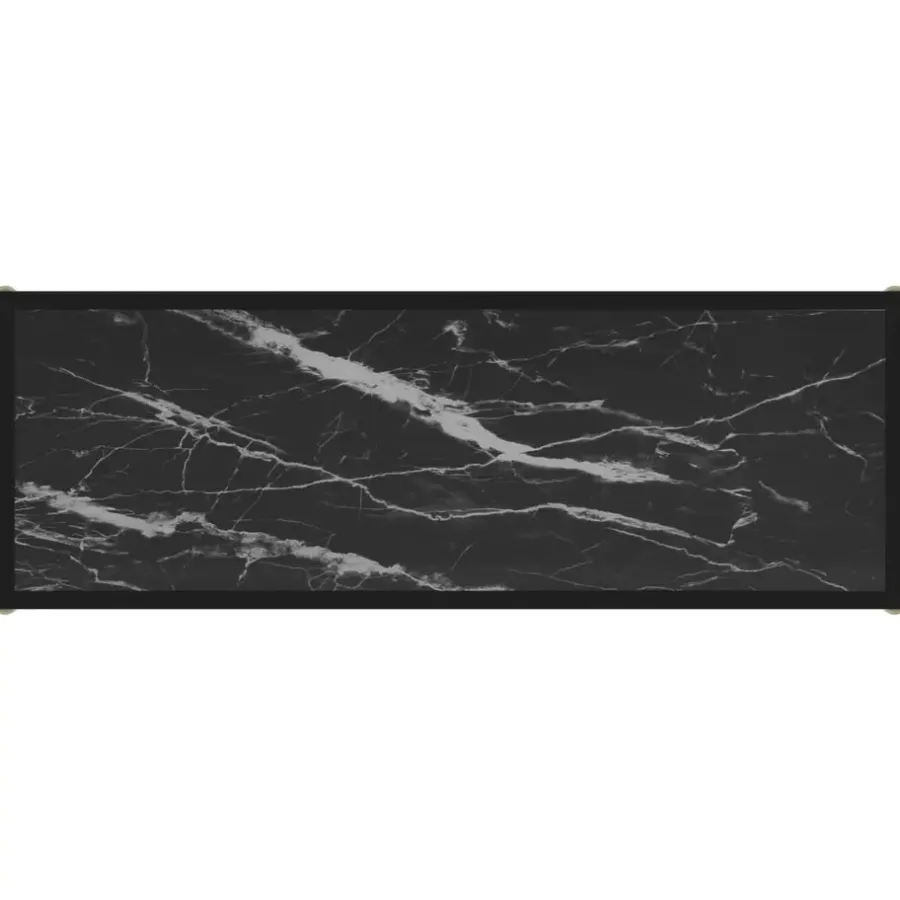 vidaXL - Wandtafel - Zwart - Glas - 100 x 35 x 75 cm
