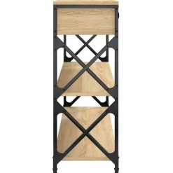 vidaXL - Wandtafel met 2 lades 2 schappen - Sonoma eiken - Hout - 100x28x75 cm