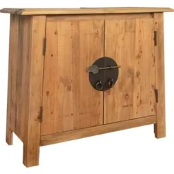 Wastafelkasten-vidaXL - Wastafelkast - Bruin - Grenenhout