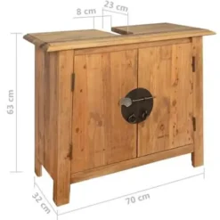 Wastafelkasten-vidaXL - Wastafelkast - Bruin - Grenenhout