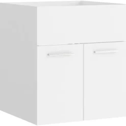 vidaXL - Wastafelkast - Wit - Bewerkt hout - 41 x 38.5 x 46 cm