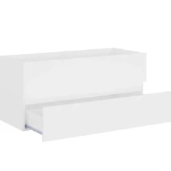 Wastafelkasten-vidaXL - Wastafelkast - Wit - Bewerkt hout - 100 x 38.5 x 45 cm