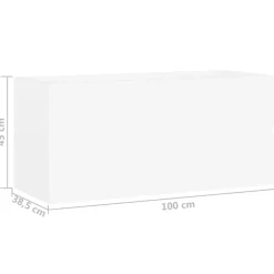 Wastafelkasten-vidaXL - Wastafelkast - Wit - Bewerkt hout - 100 x 38.5 x 45 cm