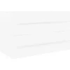 vidaXL - Wastafelkast - Wit - Bewerkt hout - 80 x 38.5 x 48 cm