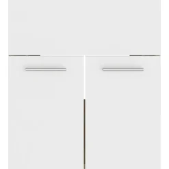 Wastafelkasten-vidaXL - Wastafelkast - Wit - Bewerkt hout - 41 x 38.5 x 46 cm