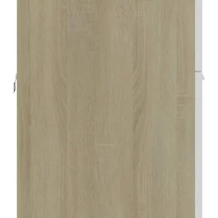 Wastafelkasten-vidaXL - Wastafelkast - Wit - Bewerkt hout - 90 x 38.5 x 46 cm