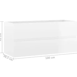 vidaXL - Wastafelkast - Wit - Bewerkt hout - 100 x 38.5 x 45 cm