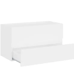 Wastafelkasten-vidaXL - Wastafelkast - Wit - Bewerkt hout - 80 x 38.5 x 45 cm