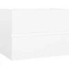 Wastafelkasten-vidaXL - Wastafelkast - Wit - Bewerkt hout - 60 x 38.5 x 45 cm