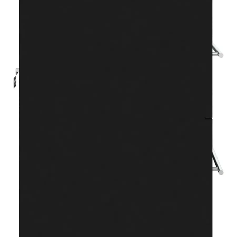 vidaXL - Wastafelkast - Zwart - Bewerkt hout - 60 x 38.5 x 48 cm