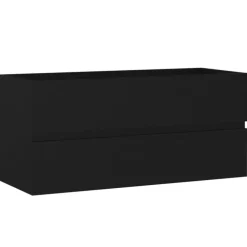 Badmeubelsets-vidaXL - Wastafelkast - Zwart - Bewerkt hout - 100 x 38.5 x 45 cm