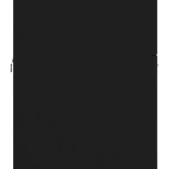 Wastafelkasten-vidaXL - Wastafelkast - Zwart - Bewerkt hout - 80 x 38.5 x 46 cm