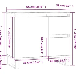 Wastafelkasten-vidaXL - Wastafelonderkast met 2 lades - Wit - Bewerkt hout en ijzer - 65 cm