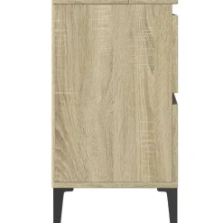 Wastafelkasten-vidaXL - Wastafelonderkast met 1 deur 4 lades - Sonoma eiken - 80x33x60 cm