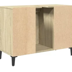 Wastafelkasten-vidaXL - Wastafelonderkast met 1 deur 4 lades - Sonoma eiken - 80x33x60 cm