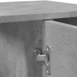 Wastafelkasten-vidaXL - Wastafelonderkast met 1 deur 6 vakken - Betongrijs spaanplaat - 60 cm