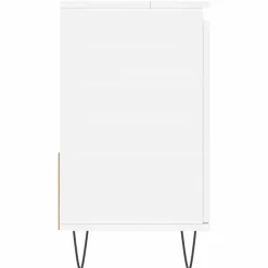 Wastafelkasten-vidaXL - Wastafelonderkast met 2 lades - Wit - Hout en ijzer - 65x33x60 cm
