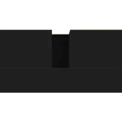 vidaXL - Wastafelonderkast met 2 lades - Zwart - Hout en ijzer - 65x33x60 cm
