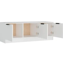 vidaXL - Wit TV-meubel met 3 deuren - Bewerkt hout - 102x35x36,5 cm