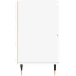 Wastafelkasten-vidaXL - Wit Wastafelonderkast - 1 deur 4 lades - Bewerkt hout - 80x33x60 cm