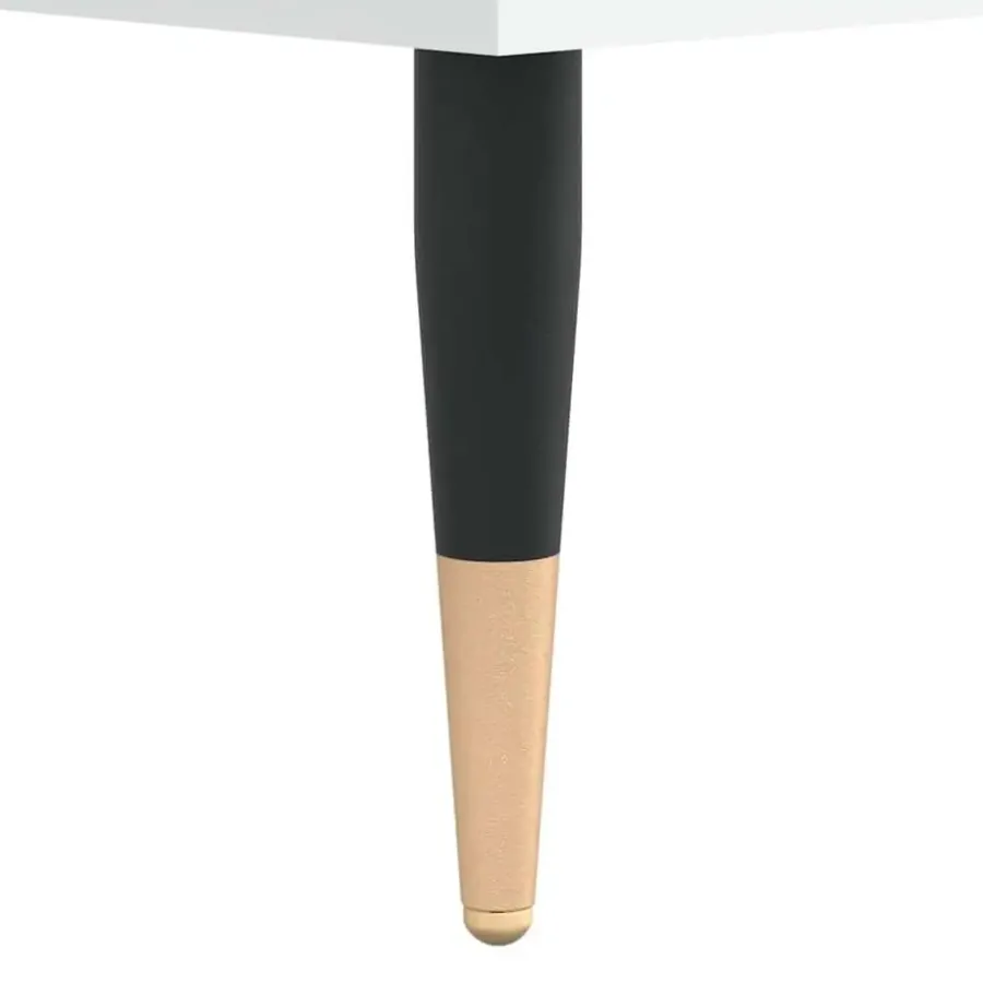 Wastafelkasten-vidaXL - Wit Wastafelonderkast - 1 deur 4 lades - Bewerkt hout - 80x33x60 cm