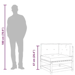 Palletbanken-vidaXL - 2-zits Bank - Grijs - Grenenhout