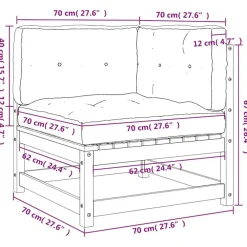 Palletbanken-vidaXL - 2-zits Bank - Grijs - Grenenhout