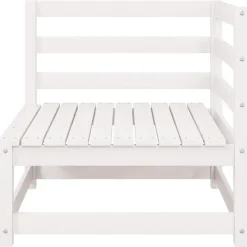 Palletbanken|Tuinbanken-vidaXL - 2-zits Bank - Wit - Grenenhout