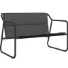 vidaXL - 2-zits Tuinbank met kussen antracietkleurig - staal - 110x70x74 cm