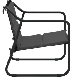 vidaXL - 2-zits Tuinbank met kussen antracietkleurig - staal - 110x70x74 cm