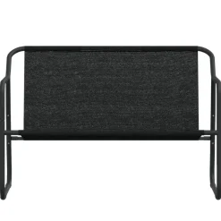 vidaXL - 2-zits Tuinbank met kussen antracietkleurig - staal - 110x70x74 cm