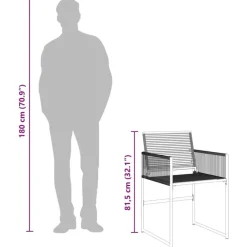 Tuinsets-vidaXL - 4-zits Tuinset - Inklapbaar - Zwart - PE rattan - 110x107 cm