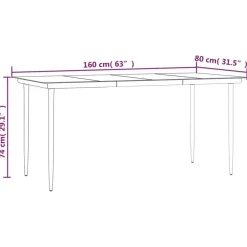 vidaXL - 4-zits Tuinset met kussens - Zwart PE rattan en staal - 160x80 cm