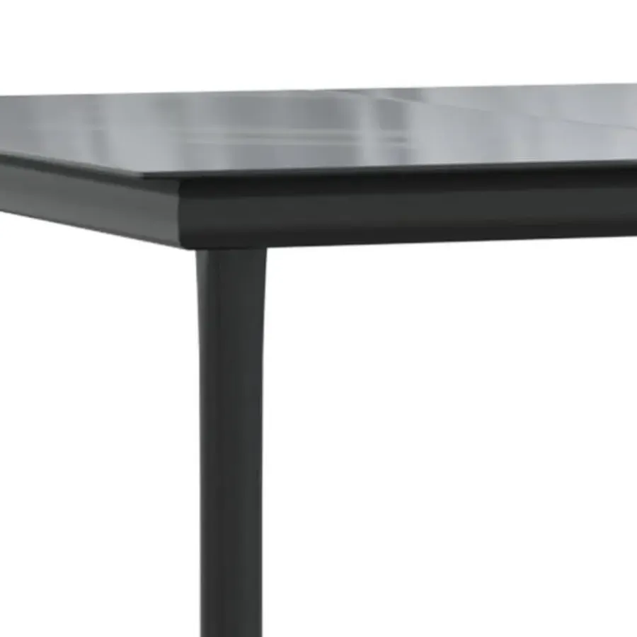 vidaXL - 4-zits Tuinset met kussens - Zwart PE rattan en staal - 160x80 cm