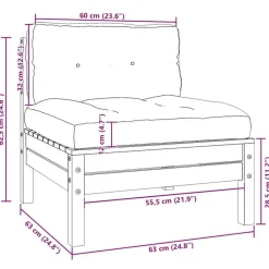 Palletbanken|Tuinbanken-vidaXL - 2-zitsbank - Crème - Grenenhout