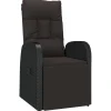 Tuinstoelen-vidaXL - Zitstoel - Zwart - Poly rattan