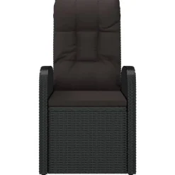 Tuinstoelen-vidaXL - Zitstoel - Zwart - Poly rattan - 2 stuks