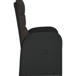 Tuinstoelen-vidaXL - Zitstoel - Zwart - Poly rattan - 2 stuks