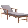 Ligbedden-vidaXL - Zonnebed - Grijs - Poly rattan