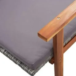 Ligbedden-vidaXL - Zonnebed - Grijs - Poly rattan