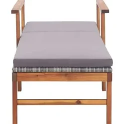 Ligbedden-vidaXL - Zonnebed - Grijs - Poly rattan