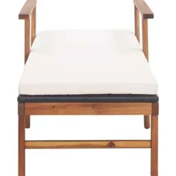vidaXL - Zonnebed - Zwart - Poly rattan