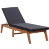 Ligbedden-vidaXL - Zonnebed - Zwart - Poly rattan