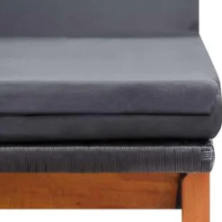 Ligbedden-vidaXL - Zonnebed - Zwart - Poly rattan